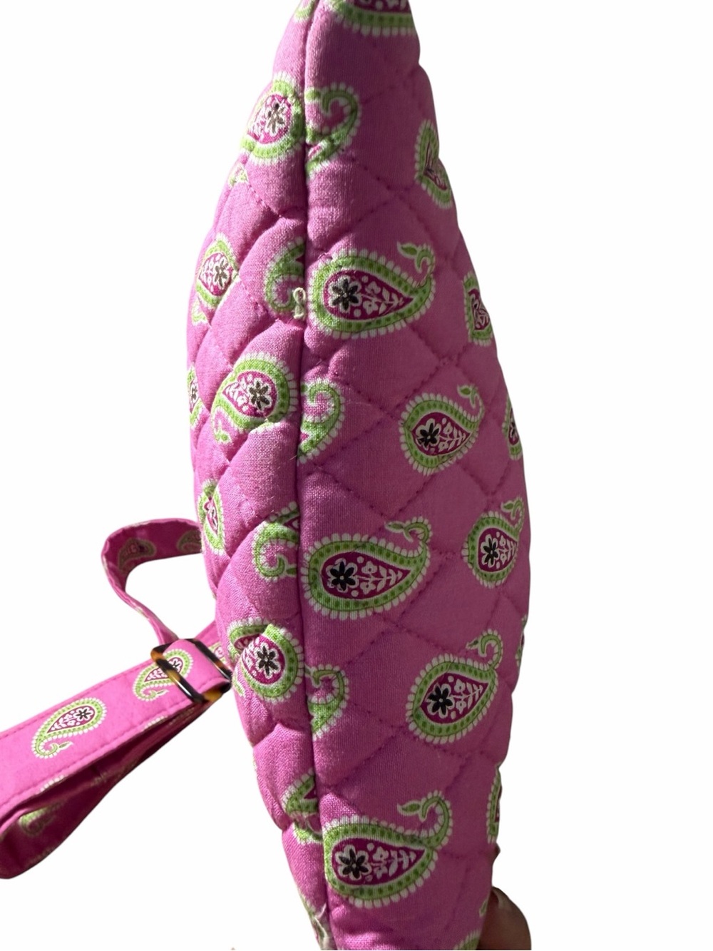 Vera Bradley Hot Pink Paisley Quilted Crossbody Bag - Picture 4 of 9